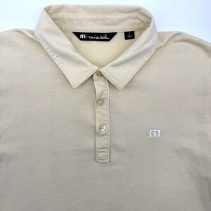 Travis Mathew Men's Short Sleeve‎ Solid Yellow Large Golf Polo Shirt Stretch